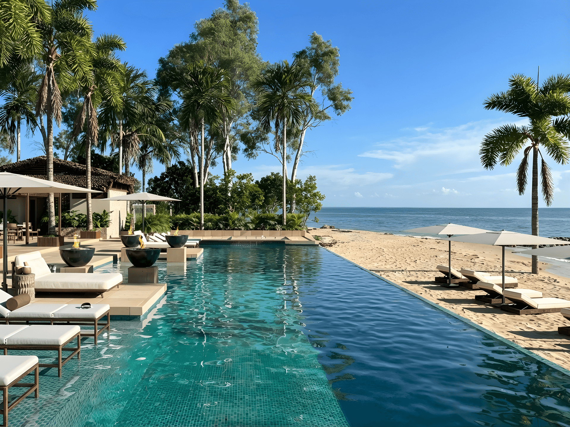 Vista exterior — frente al Caribe